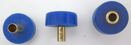 ITEM #RZ-B: A USEFUL ADDITION TO THE RZ TOOL. USED TO CENTER THE DRILL BIT THAT IS USED TO REMOVE THE OLD PACKING FROM THE BARREL OF THE PEN. FITS INTO THE OPEN END OF THE BARREL, THEN GUIDE A DRILL BIT THROUGH IT TO REMOVE THE OLD PACKING AND SEAL.
